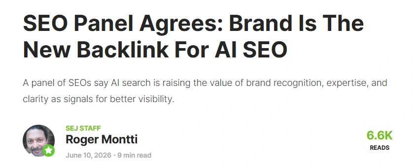 Brand is the New Backlink: Why Traditional SEO is a Rent Trap